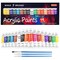 Shuttle Art Acrylic Paint Set, 16 x12ml Tubes Artist Quality Non Toxic Rich Pigments Colors Great for Kids Adults Professional Painting on Canvas Wood Clay Fabric Ceramic Crafts